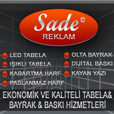 sade reklam- ışıklı tabela